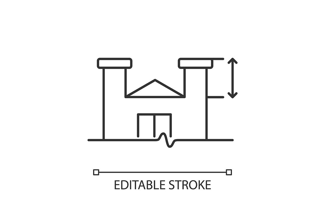 Building safety requirements linear icons set for dark and light mode