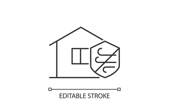 Building safety requirements linear icons set for dark and light mode