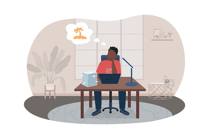 Burnout from work 2D vector isolated illustrations