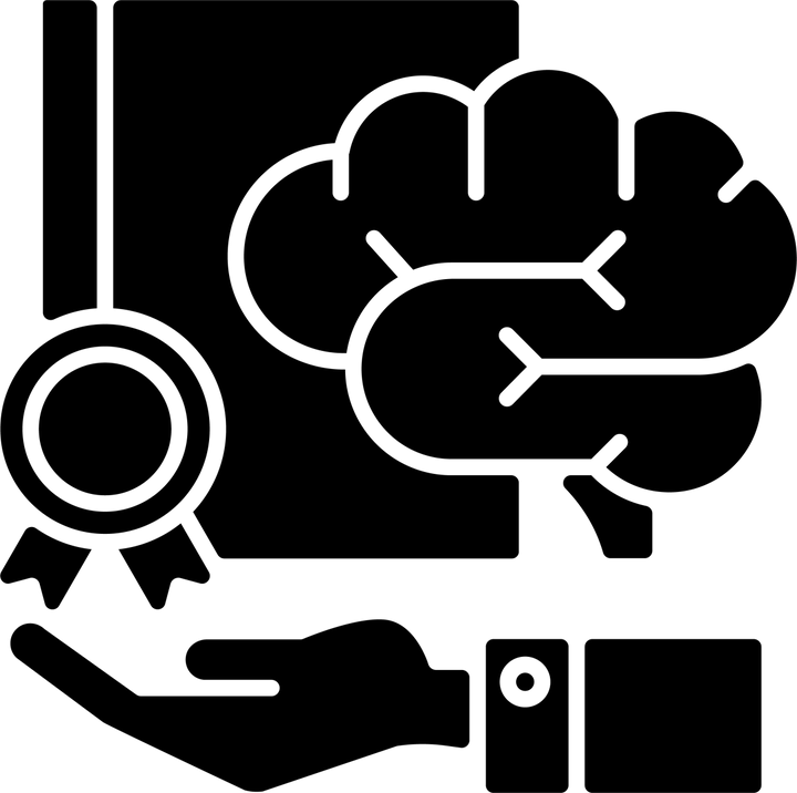 Business assets black glyph icons set on white space