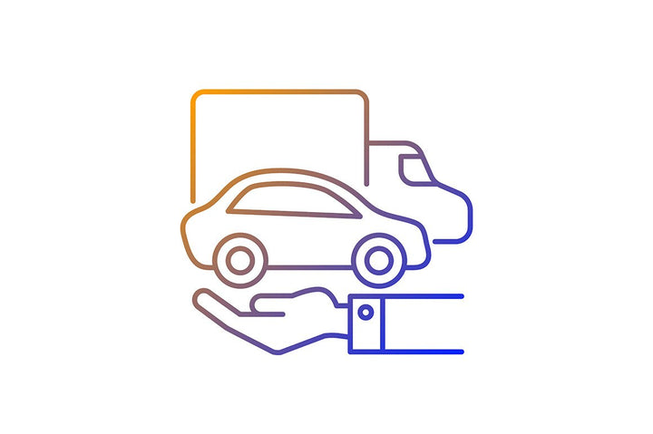 Business assets gradient linear vector icons set