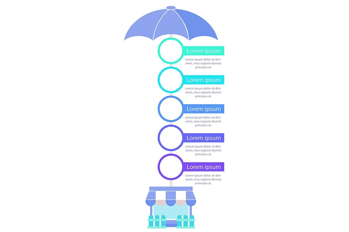 Business infographic chart template set