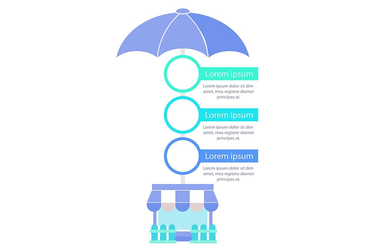 Business infographic chart template set