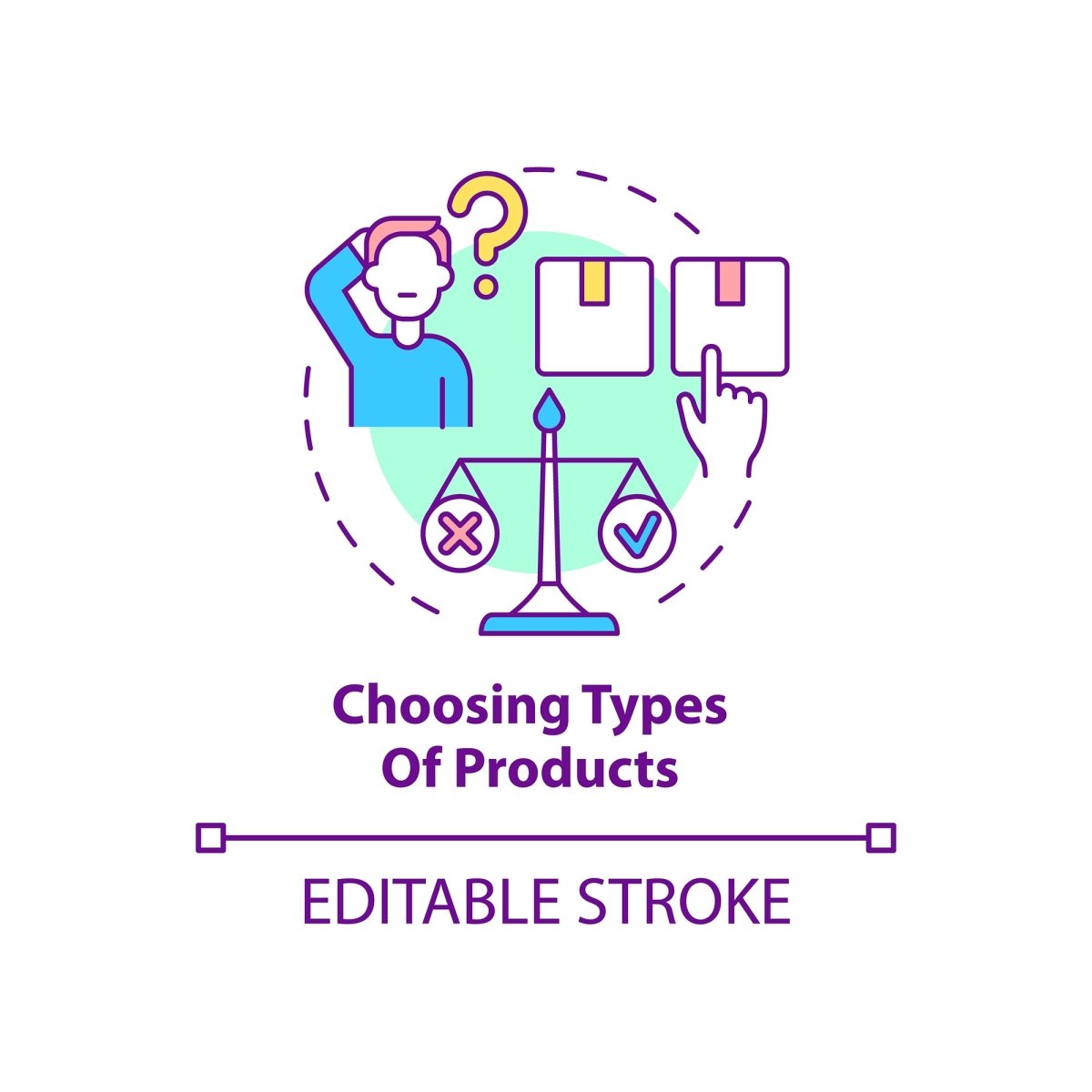 Business models concept icons bundle