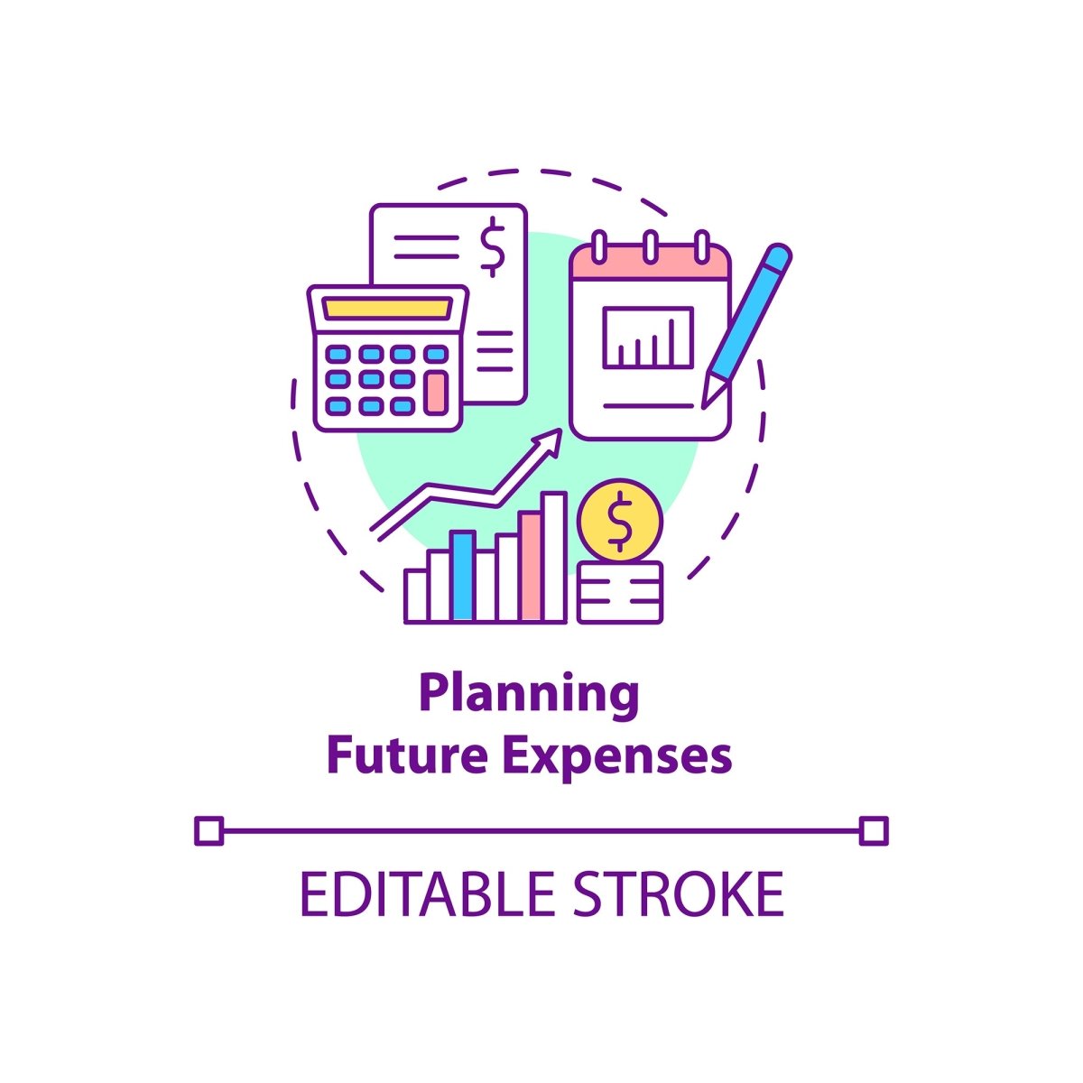 Business models concept icons bundle