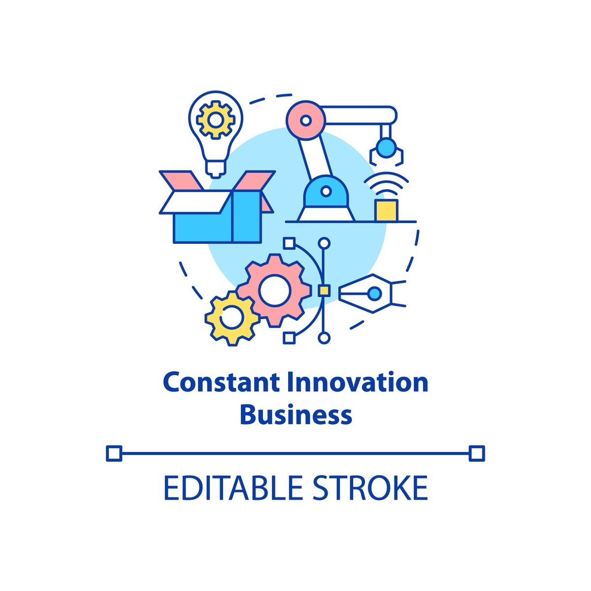 Business models concept icons bundle