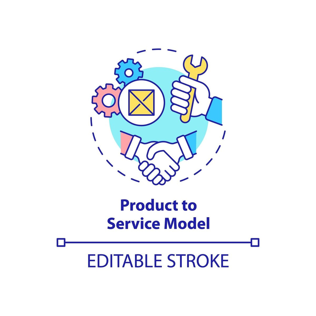 Business models concept icons bundle