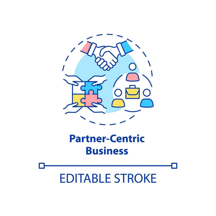 Business models concept icons bundle