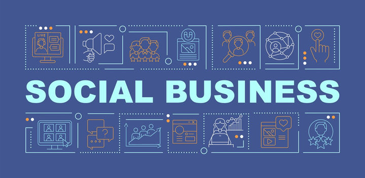 Business models navy word concepts banner bunner