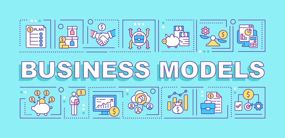Business models word concepts banner bundle. Income plan for company