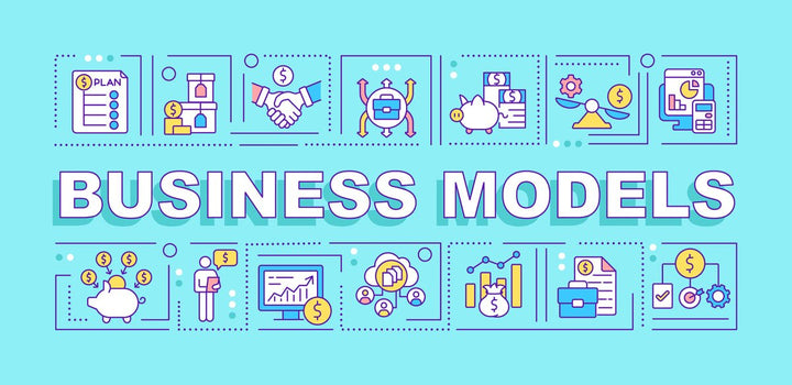 Business models word concepts banner bundle. Income plan for company
