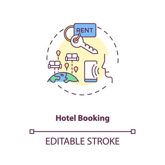 Business travel during coronavirus pandemic concept icons bundle
