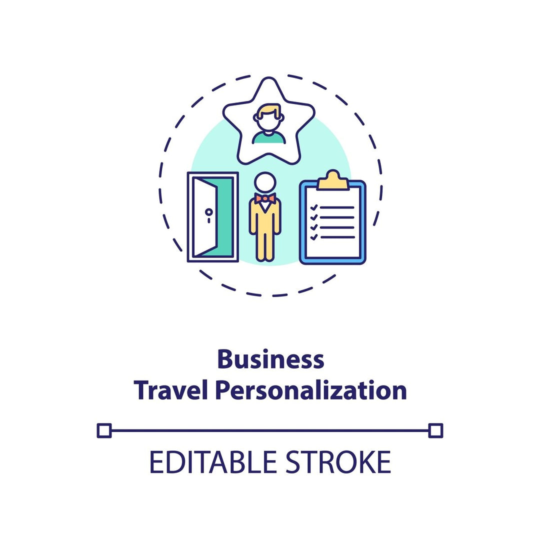 Business travel during coronavirus pandemic concept icons bundle