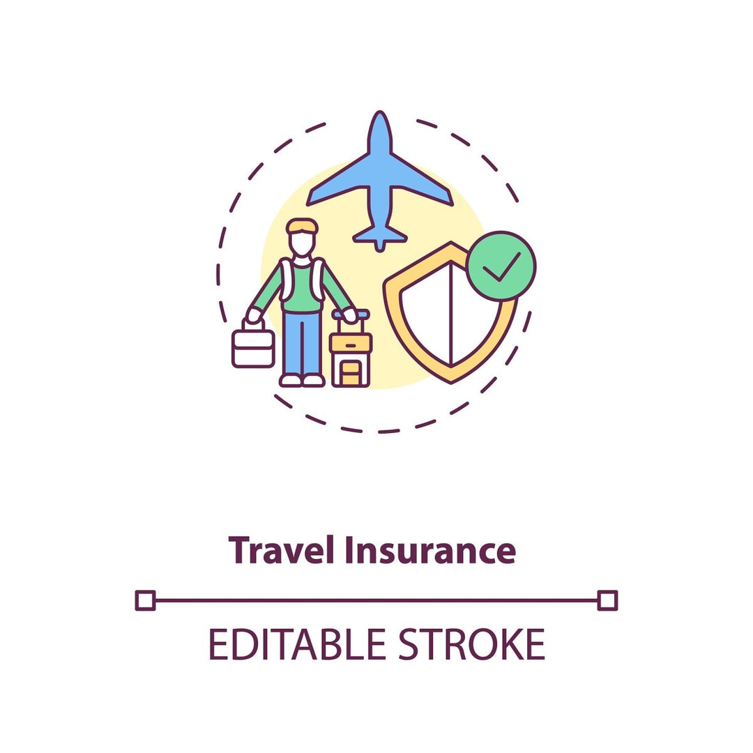 Business travel during coronavirus pandemic concept icons bundle