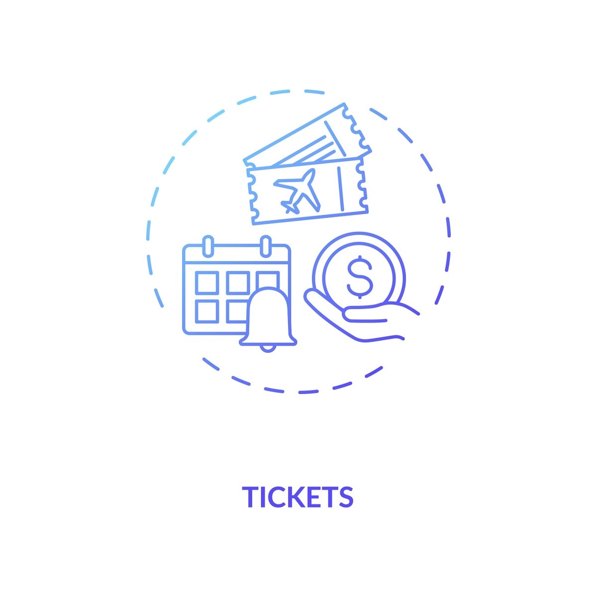 Business travel during coronavirus pandemic concept icons bundle