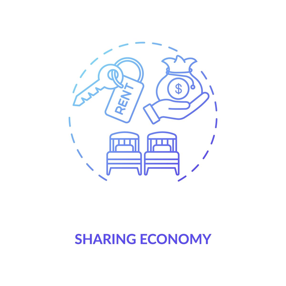 Business travel during coronavirus pandemic concept icons bundle