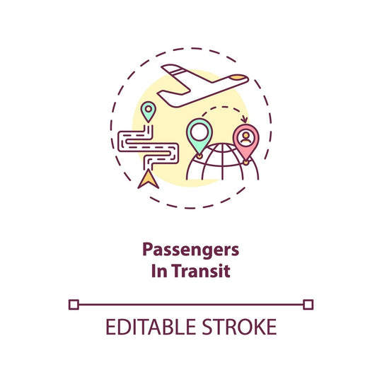 Business travel during coronavirus pandemic concept icons bundle