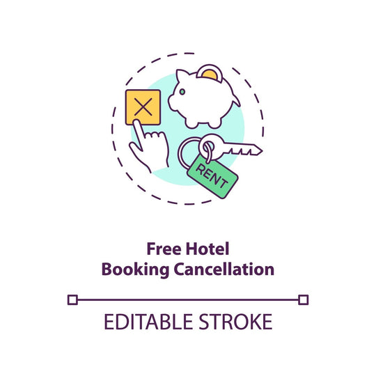 Business travel during coronavirus pandemic concept icons bundle