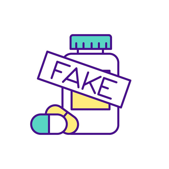 Buying medicine online RGB color icons set