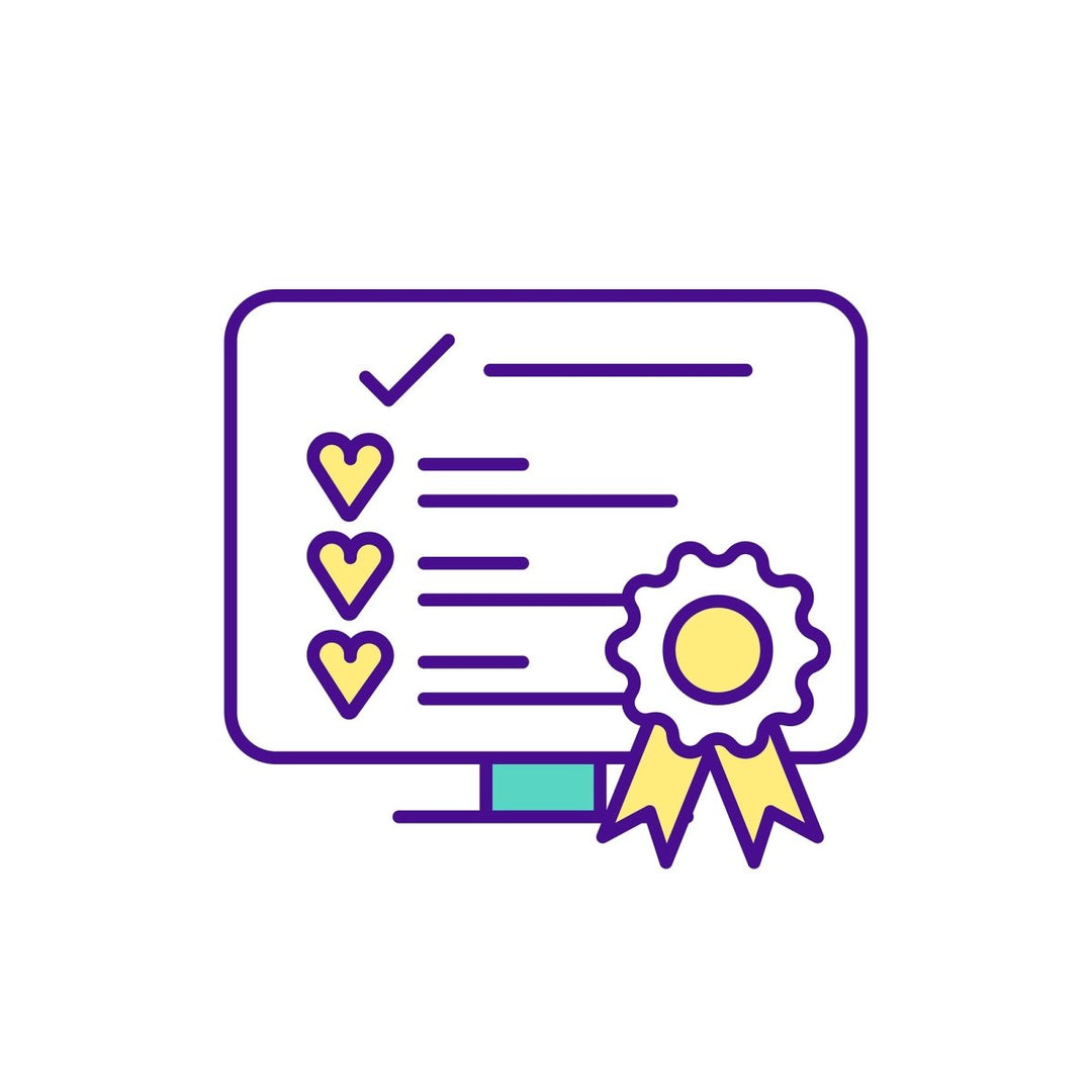 Buying medicine online RGB color icons set