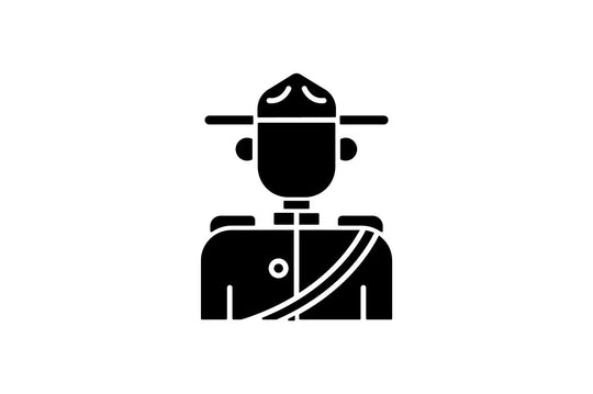 Canadian symbols black glyph icons set on white space