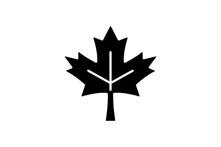 Canadian symbols black glyph icons set on white space