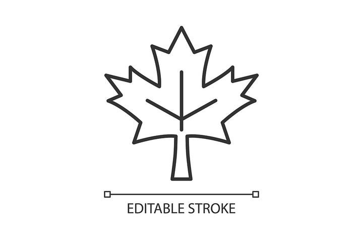 Canadian symbols linear icons set for dark and light modes set