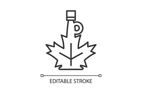 Canadian symbols linear icons set for dark and light modes set