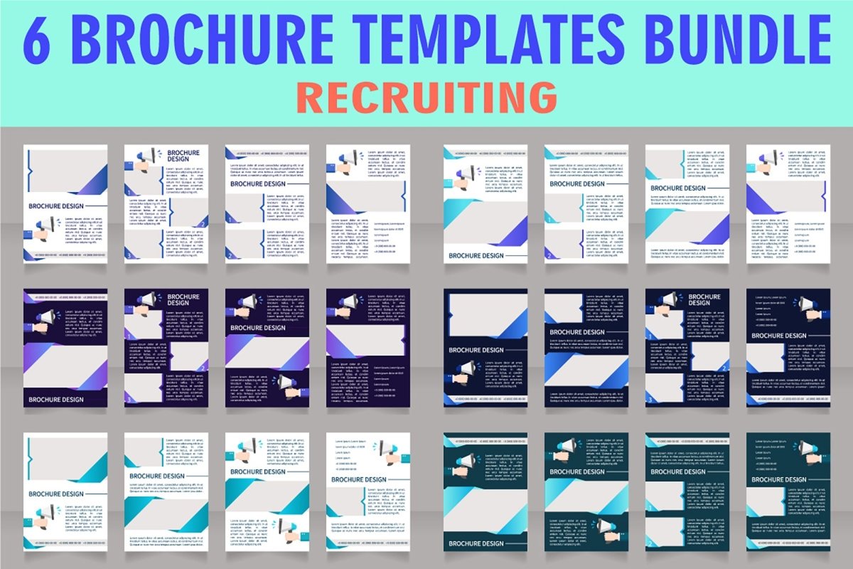 Candidate searcing brochure template bundle