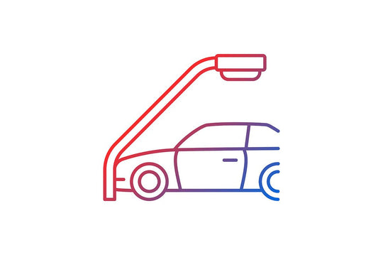 Car accident types gradient icons set for dark and light mode