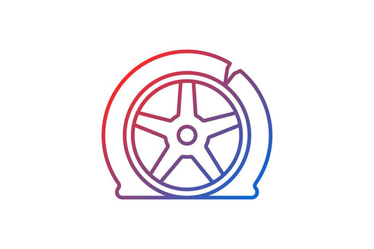 Car accident types gradient icons set for dark and light mode