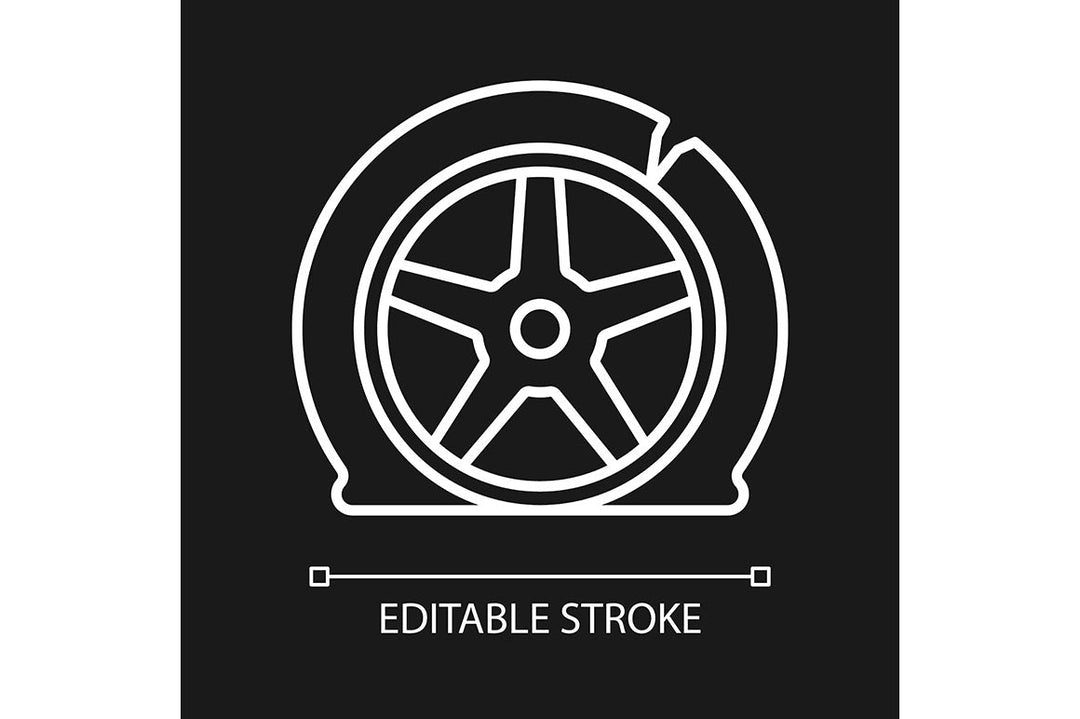 Car accident types linear icons set for dark and light mode