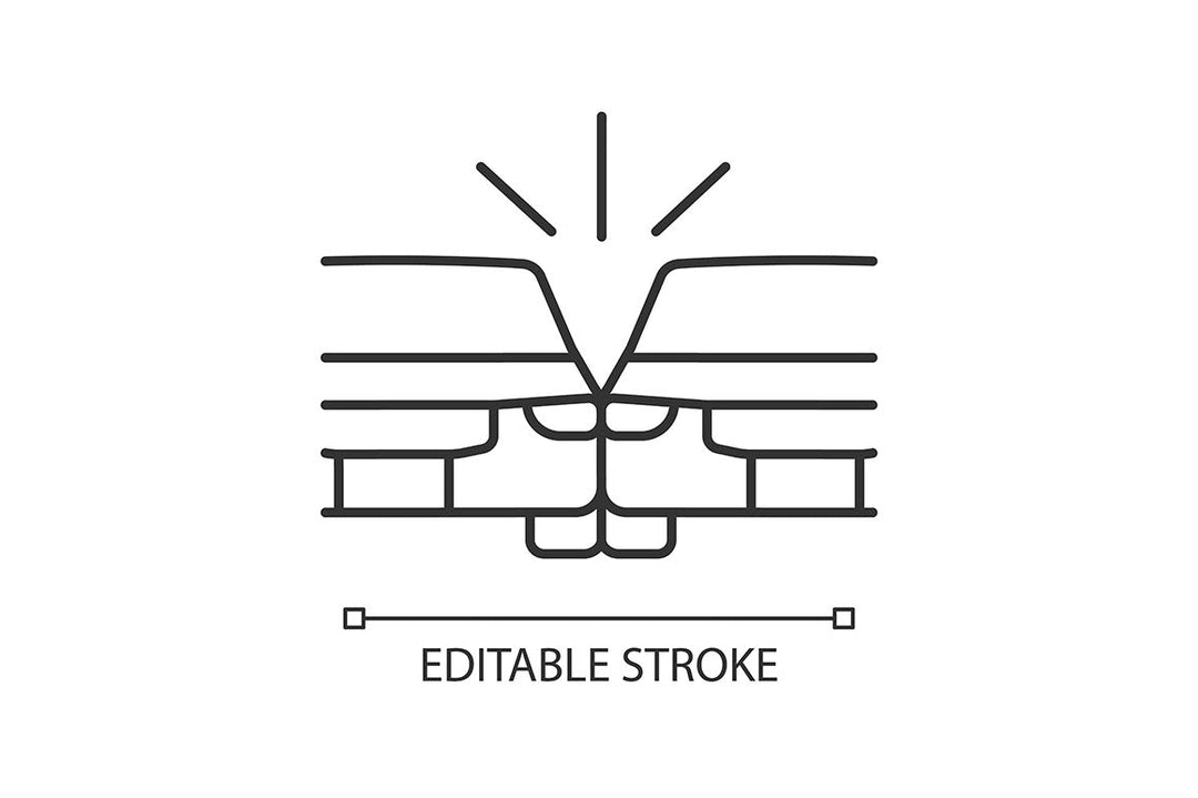 Car accident types linear icons set for dark and light mode