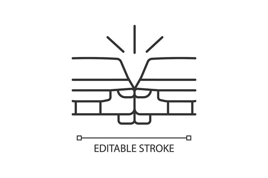 Car accident types linear icons set for dark and light mode