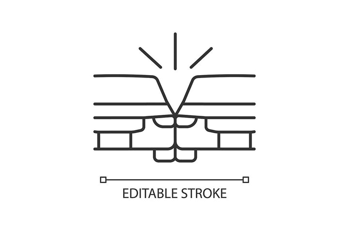 Car accident types linear icons set for dark and light mode