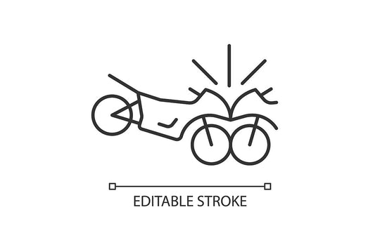 Car accident types linear icons set for dark and light mode