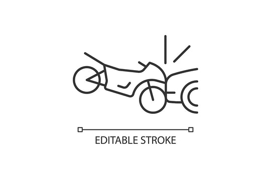 Car accident types linear icons set for dark and light mode