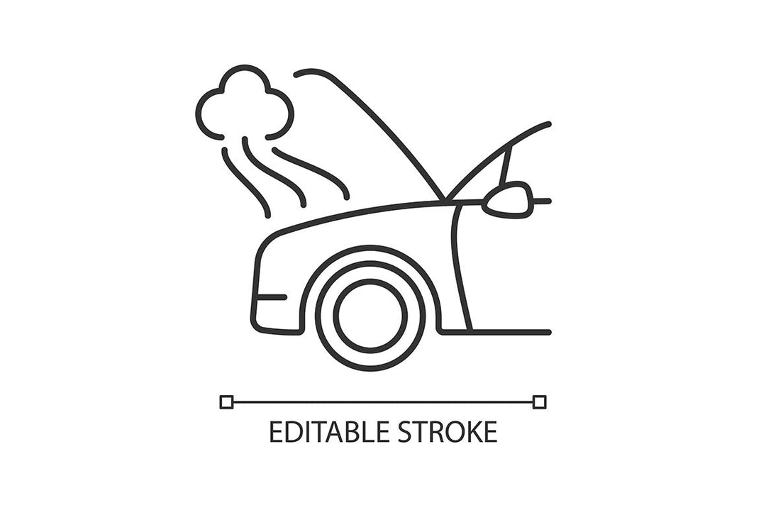 Car accident types linear icons set for dark and light mode