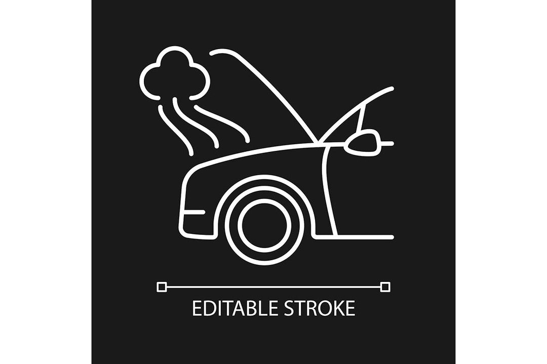 Car accident types linear icons set for dark and light mode