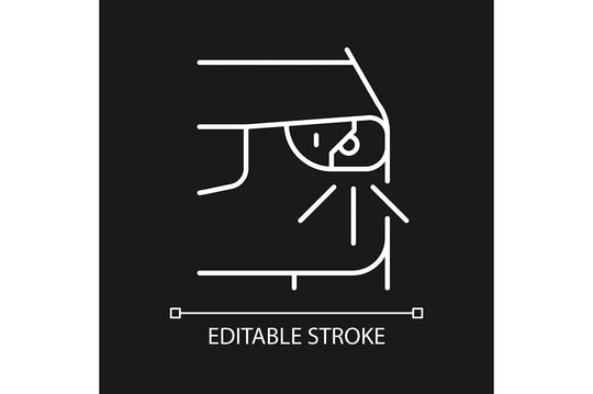 Car accident types linear icons set for dark and light mode