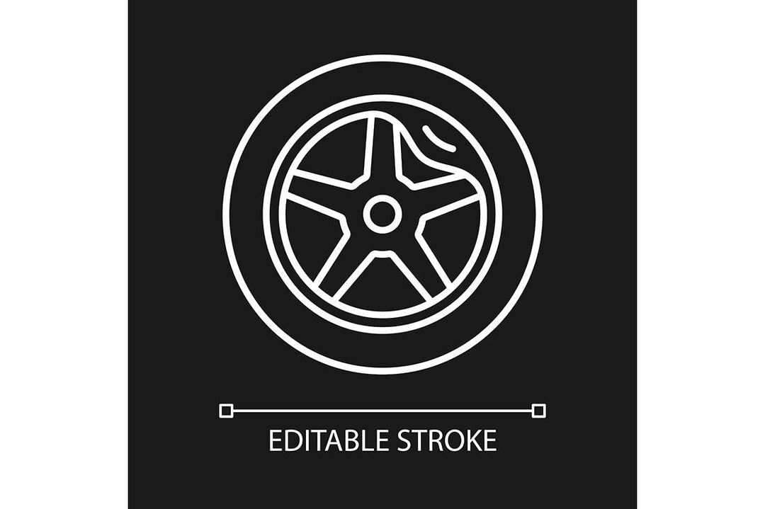 Car accident types linear icons set for dark and light mode