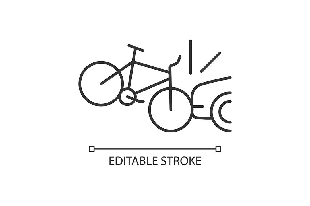 Car accident types linear icons set for dark and light mode