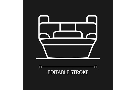 Car accident types linear icons set for dark and light mode