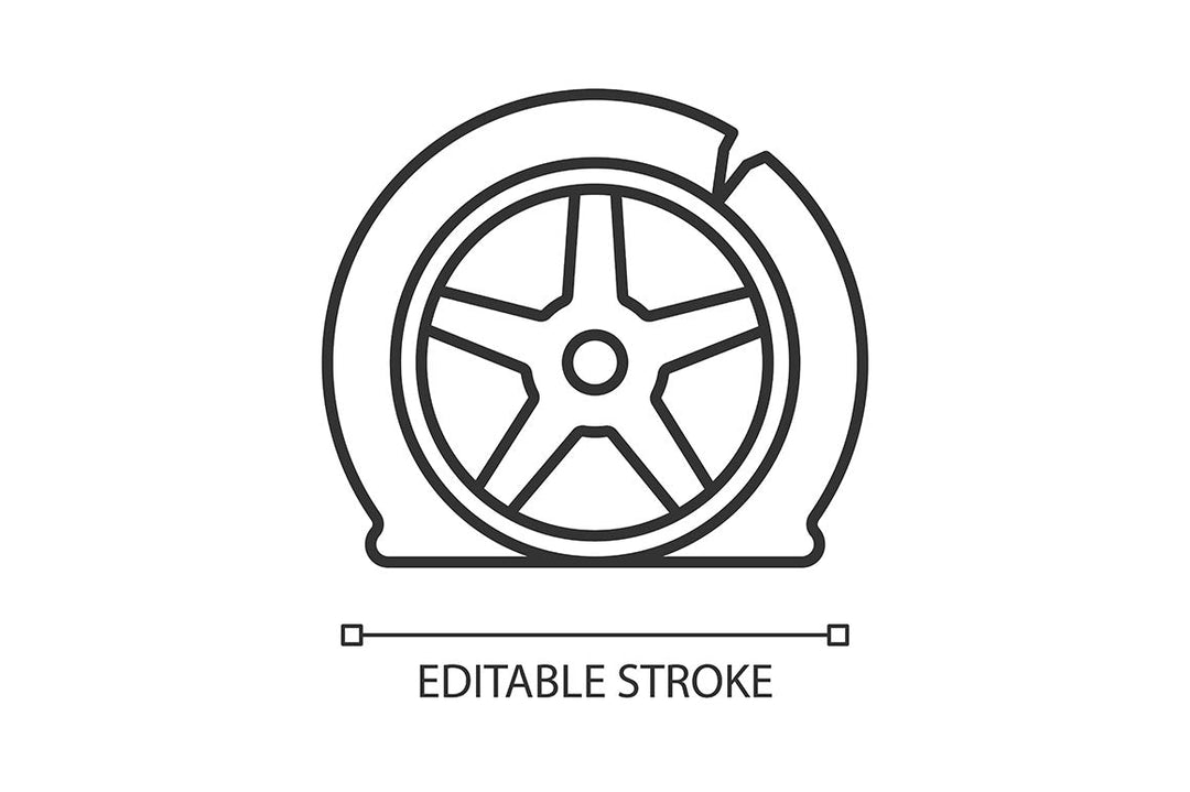 Car accident types linear icons set for dark and light mode