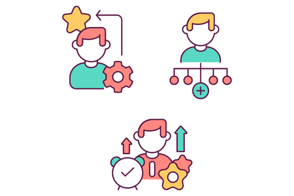 Career Advancement Color Icons Bundle