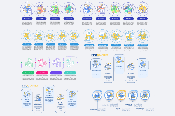 Career Steps Infographic Bundle