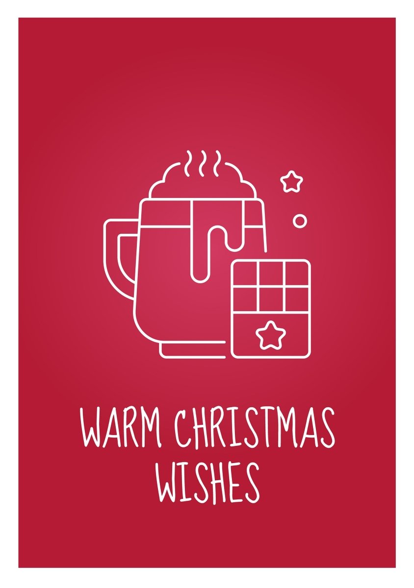 Celebrate Christmas fest postcard with linear glyph icon set