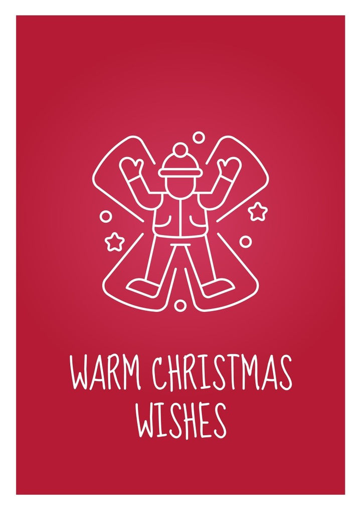 Celebrate Christmas fest postcard with linear glyph icon set