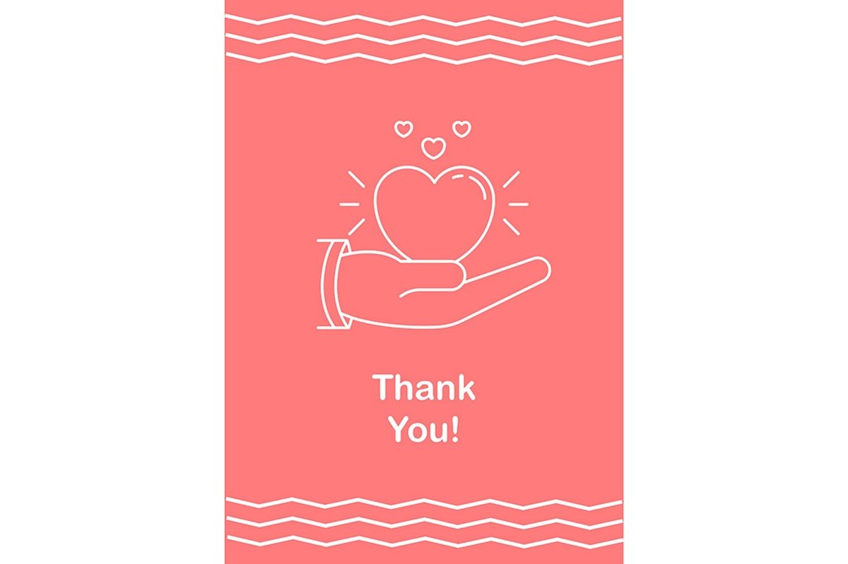 Celebrate global appreciation day postcards with linear glyph icon set
