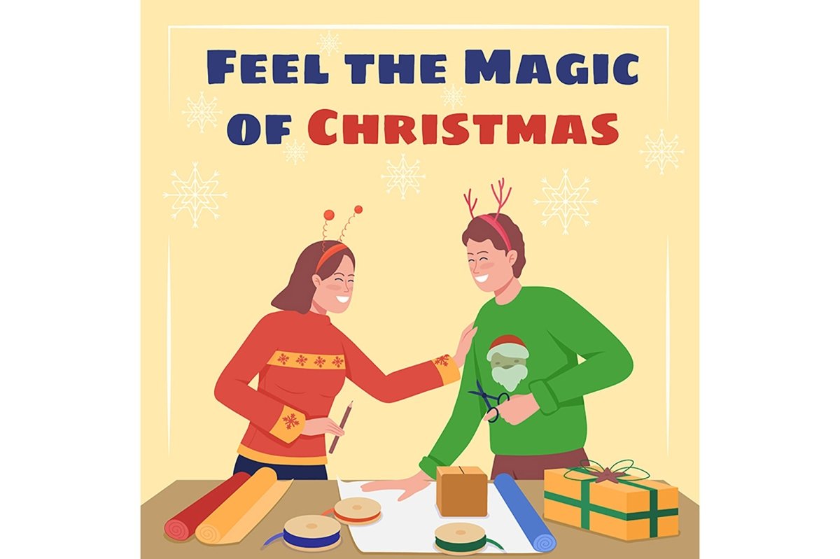 Celebrate holiday together cards mockup bundle